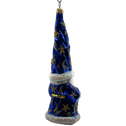 Christopher Radko Magic Munchkin Moon Wizard Blue Star Christmas Ornament 96-240