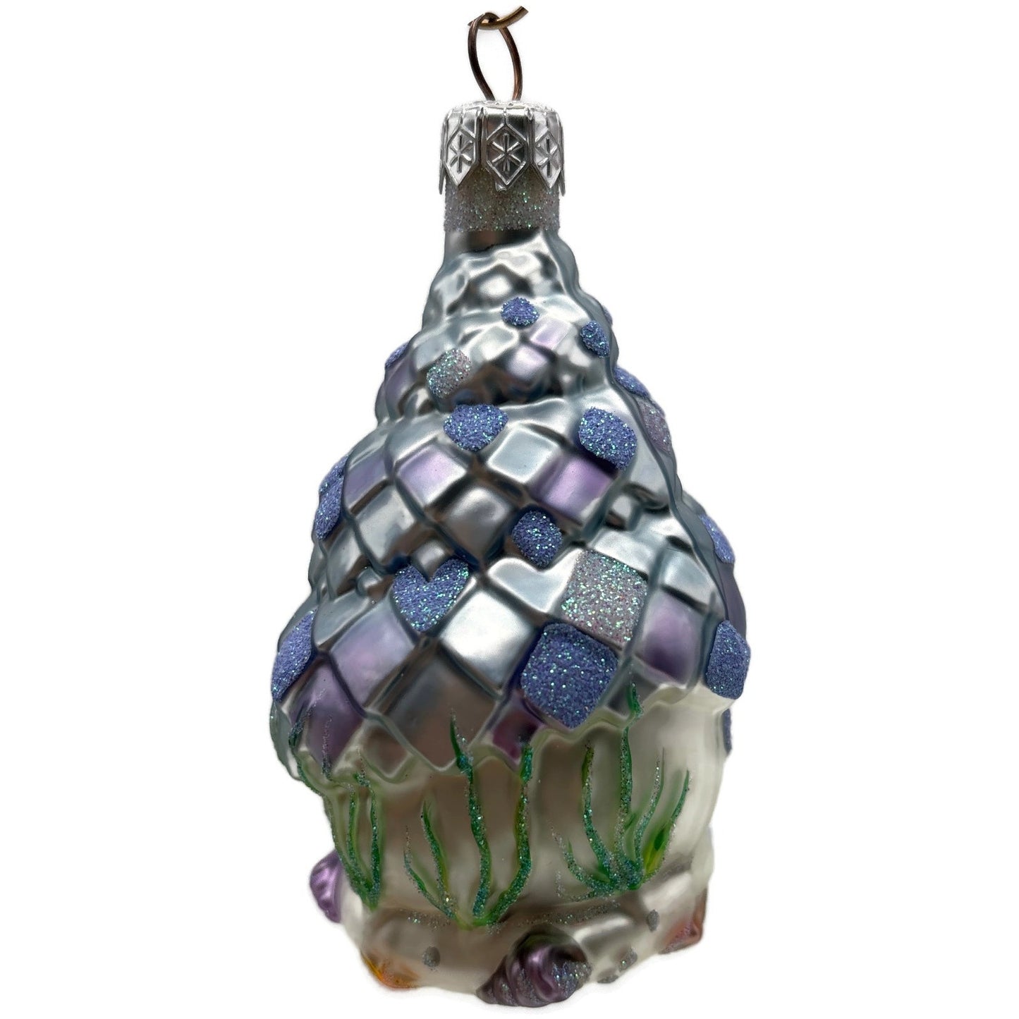 Patricia Breen Seashell Acorn House Blue Lavender Summer Christmas Tree Ornament
