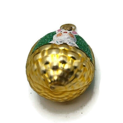 Patricia Breen Bunny Basket Blown Glass Easter Holiday Christmas Tree Ornament