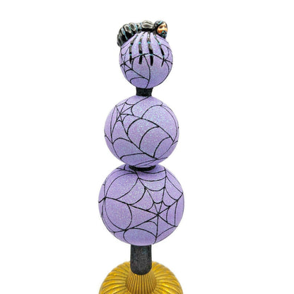 Patricia Breen Webmaster Purple Spider Web Finial Halloween Holiday Tree Topper