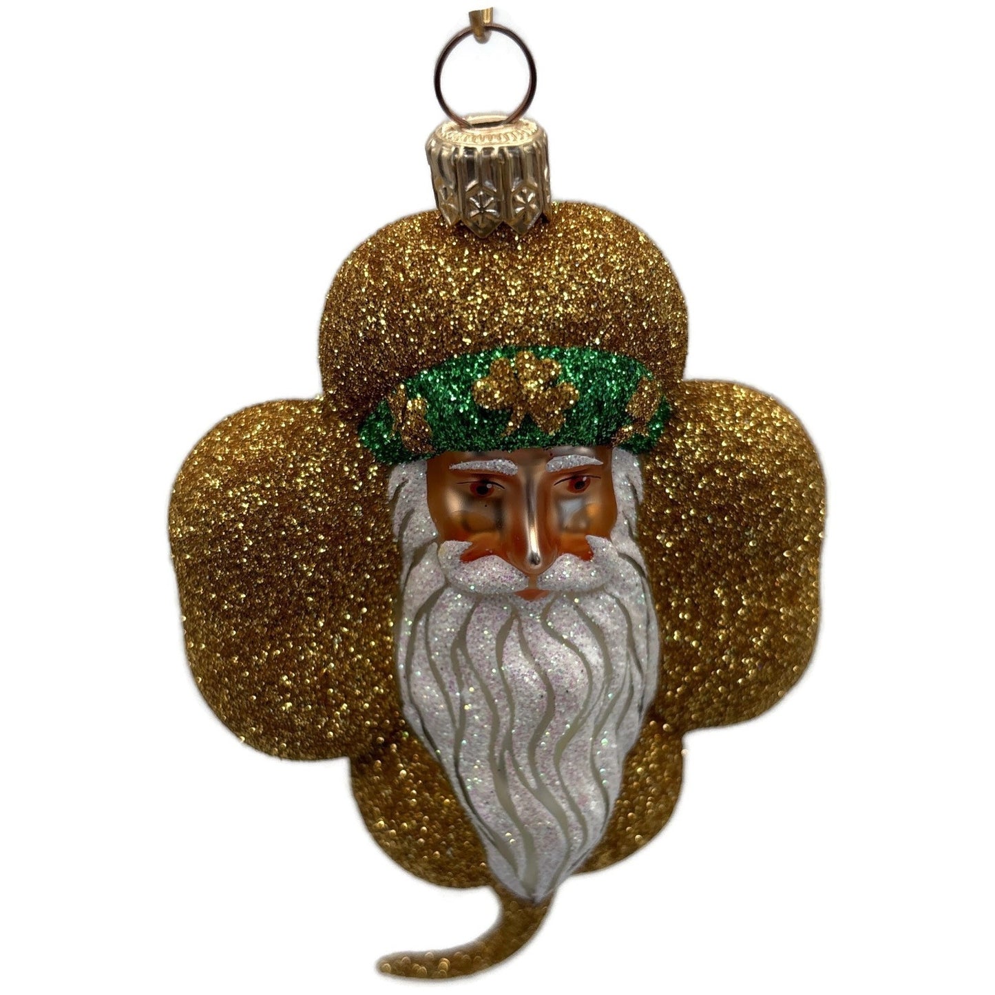 Patricia Breen Eire Santa Gold Shamrock St. Patrick's Christmas Tree Ornament
