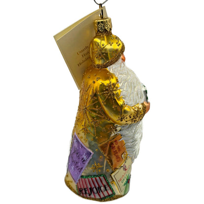 Patricia Breen Dear Santa Reading Letters Snowflakes Christmas Ornament 2412