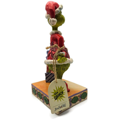 Jim Shore Dr. Seuss Grinch Leaning on Stacked Gifts Enesco Figurine 6015280