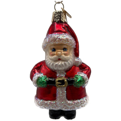 Old World Christmas Short Stuff Santa Claus 2019 Glass Christmas Tree Ornament