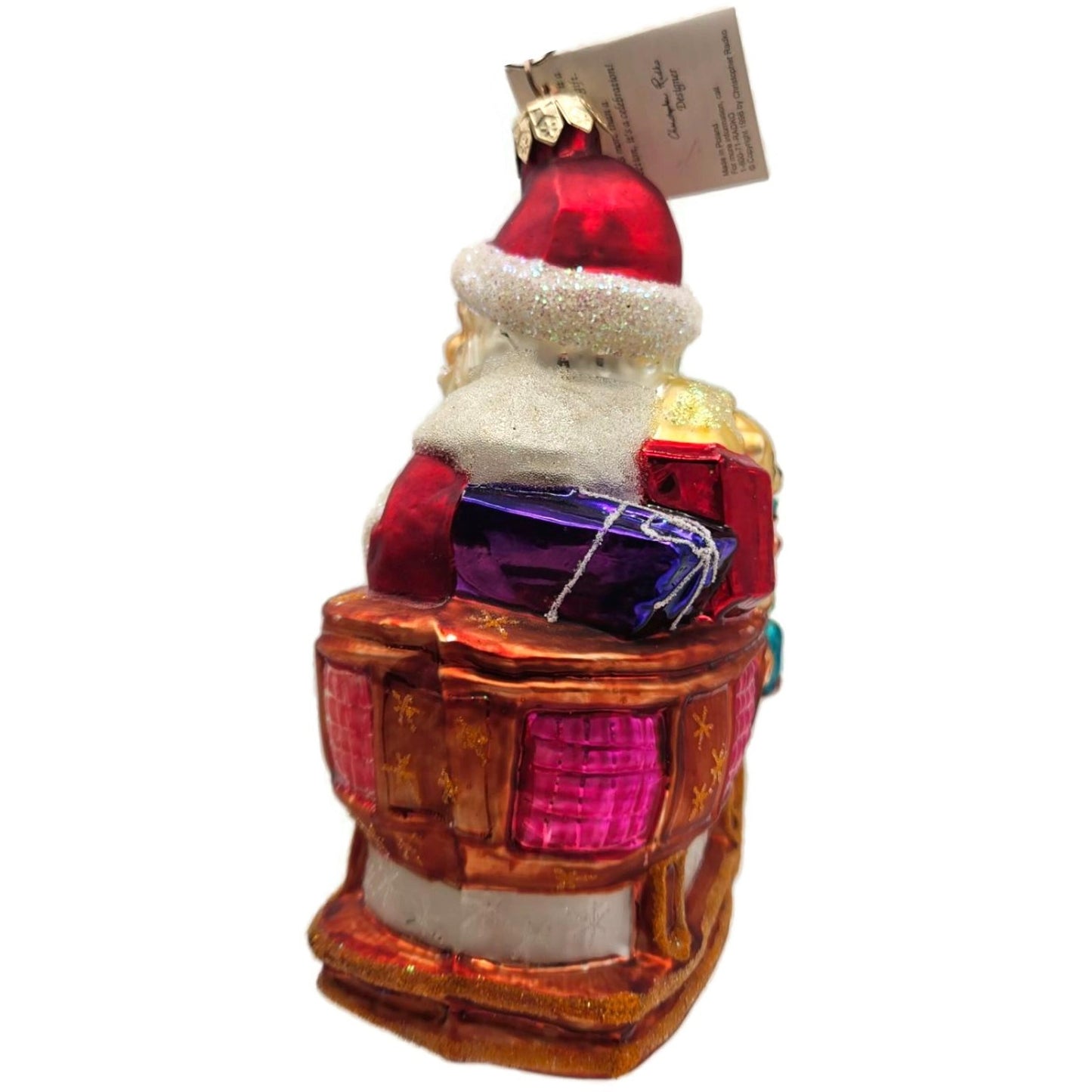 Christopher Radko Heartlight Express Santa Claus Sleigh Toys Ornament 97-250-0