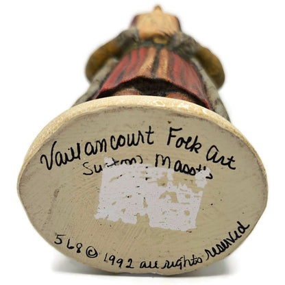 Vaillancourt Père Fouettard Cautionary Tale Chalkware Christmas Fok Art Figurine
