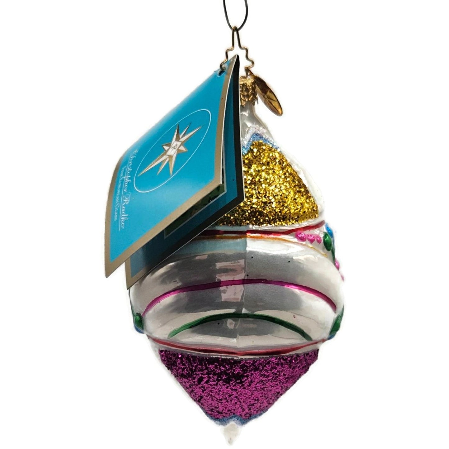 Fantasia Ice Delites Christopher Radko 3 Pcs Set Christmas Ornaments with Box