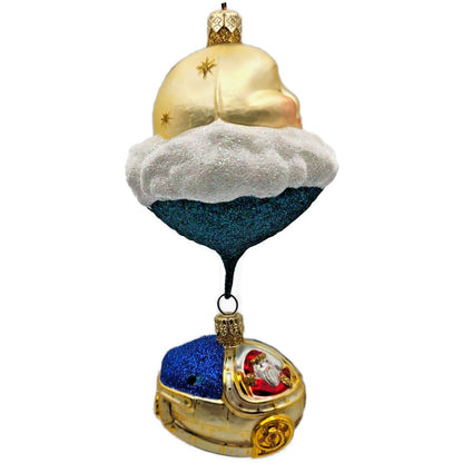 Patricia Breen Santa's Underwater Sleigh Glittered Stars Christmas Ornament 9932