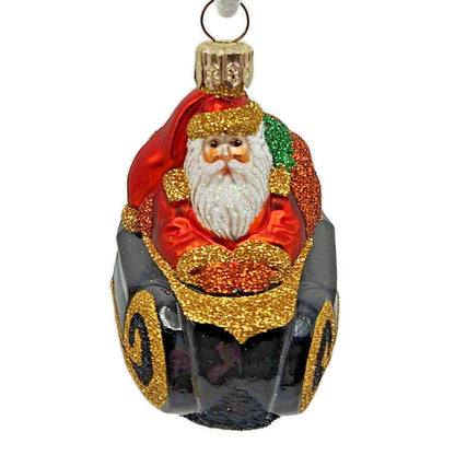 Patricia Breen Night Fright Santa Orange Pumpkin Halloween Christmas Ornament