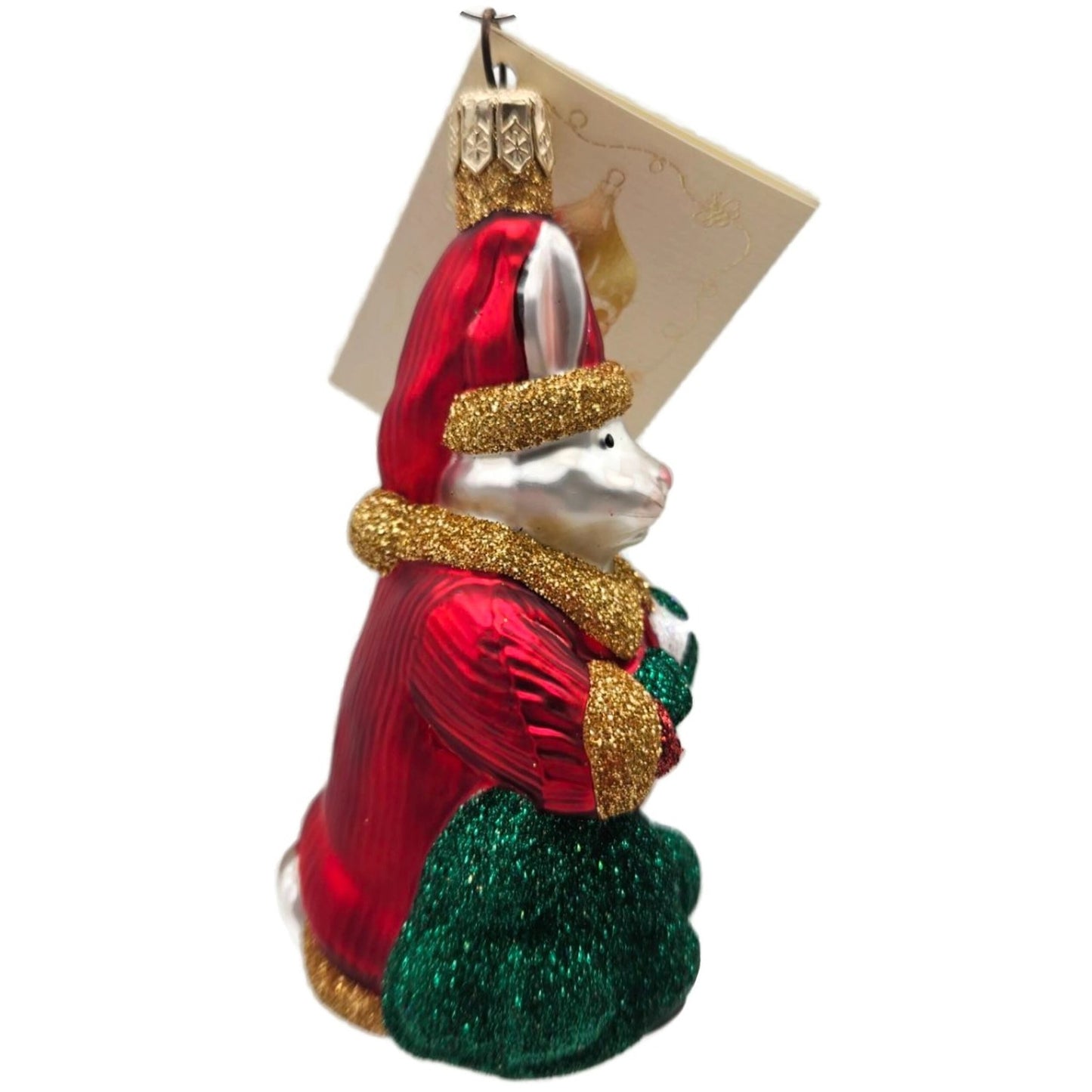 Patricia Breen A Christmas Bunny Red Green Easter Rabbit Christmas Tree Ornament