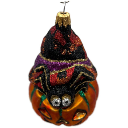 Larry Fraga Creepy Crawler Pumpkin Jack-o-Lantern Spider Halloween Ornament