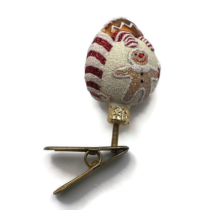 Patricia Breen Ultra Miniature Chameleon Gingerbread Clip On Christmas Ornament