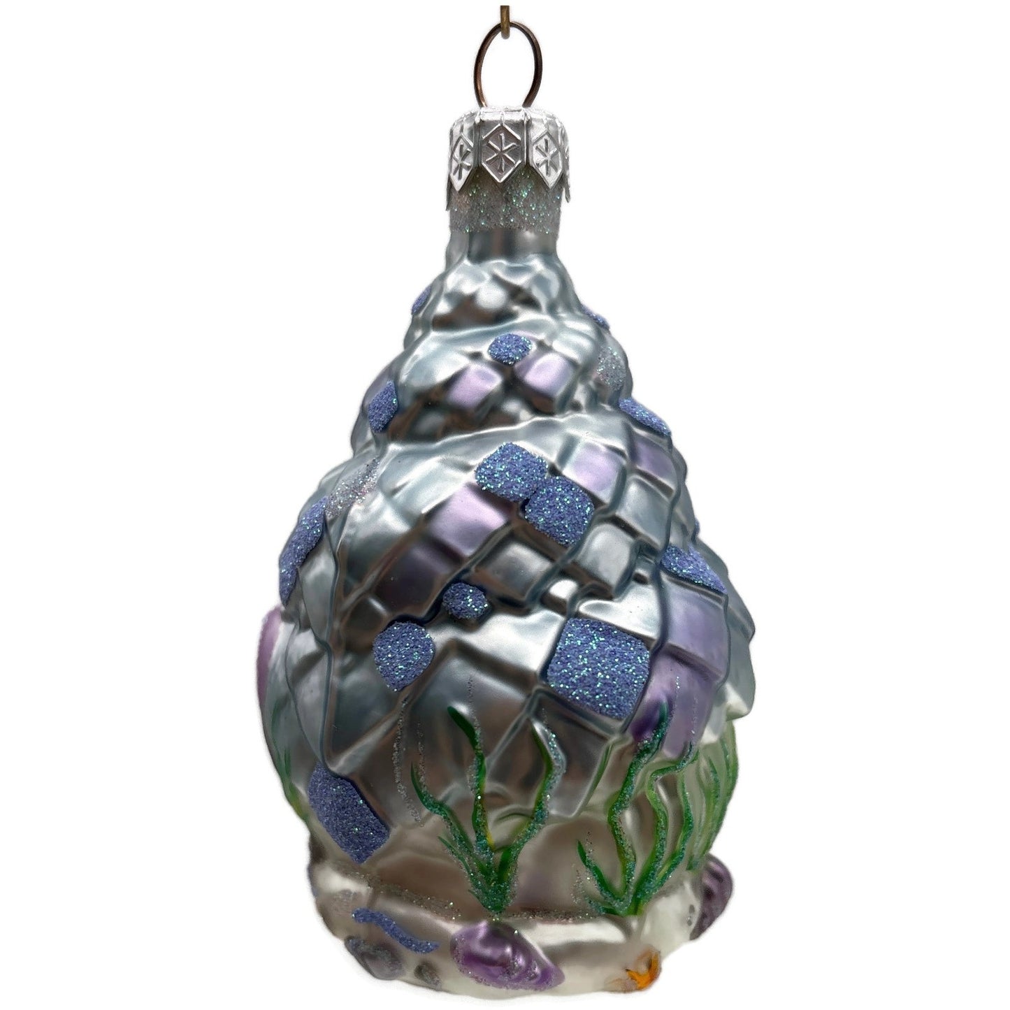 Patricia Breen Seashell Acorn House Blue Lavender Summer Christmas Tree Ornament