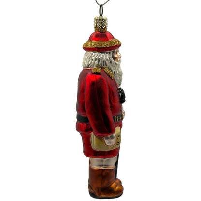 Patricia Breen Safari Santa Red K.B. Guide Book Binoculars Christmas Ornament