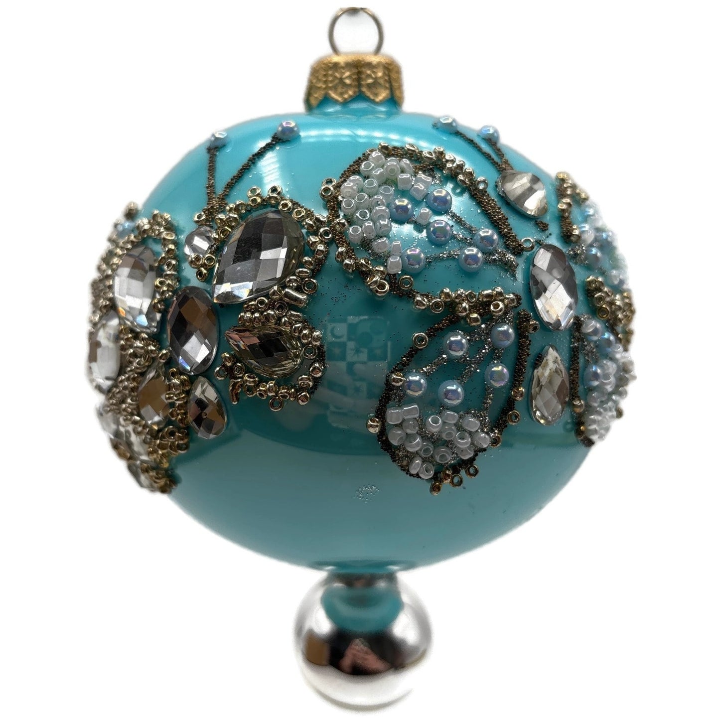 Heartfully Yours Butterfly Hanging on the Summer Sky Blue Christmas Ornament