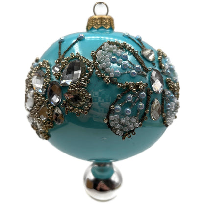 Heartfully Yours Butterfly Hanging on the Summer Sky Blue Christmas Ornament