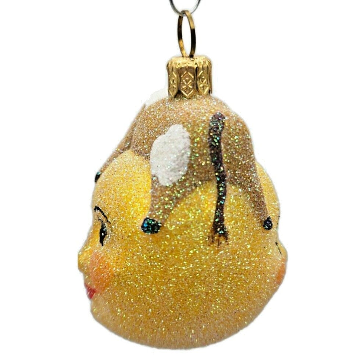 Patricia Breen Miniature The Cow Jumped Over The Moon Yellow Christmas Ornament