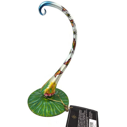 Christopher Radko Butter Bee Blossoms Glitter Glass Ornament Stand 1010517
