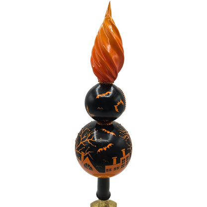 Patricia Breen All Hallows Eve Finial Orange Black Village Halloween Tree Topper