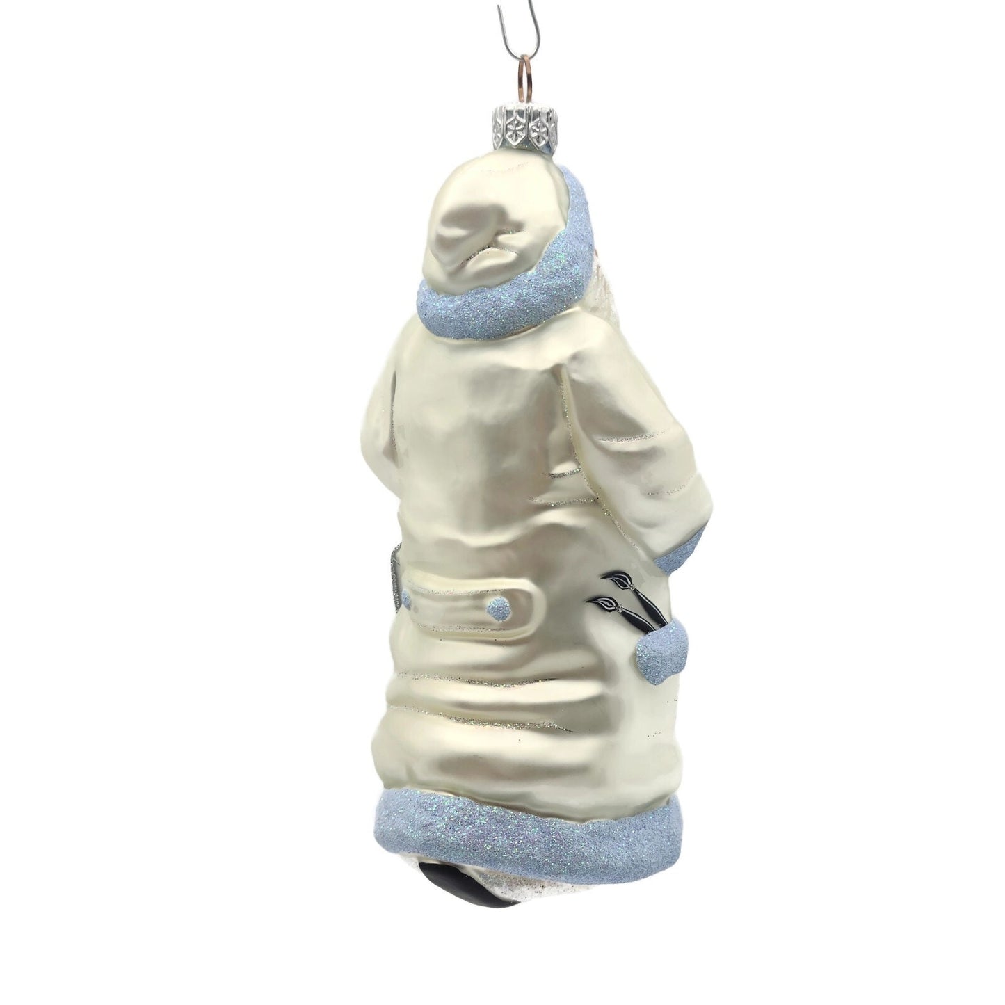 Patricia Breen Santa for Kevin Spring Pearl Blue Christmas Holiday Tree Ornament