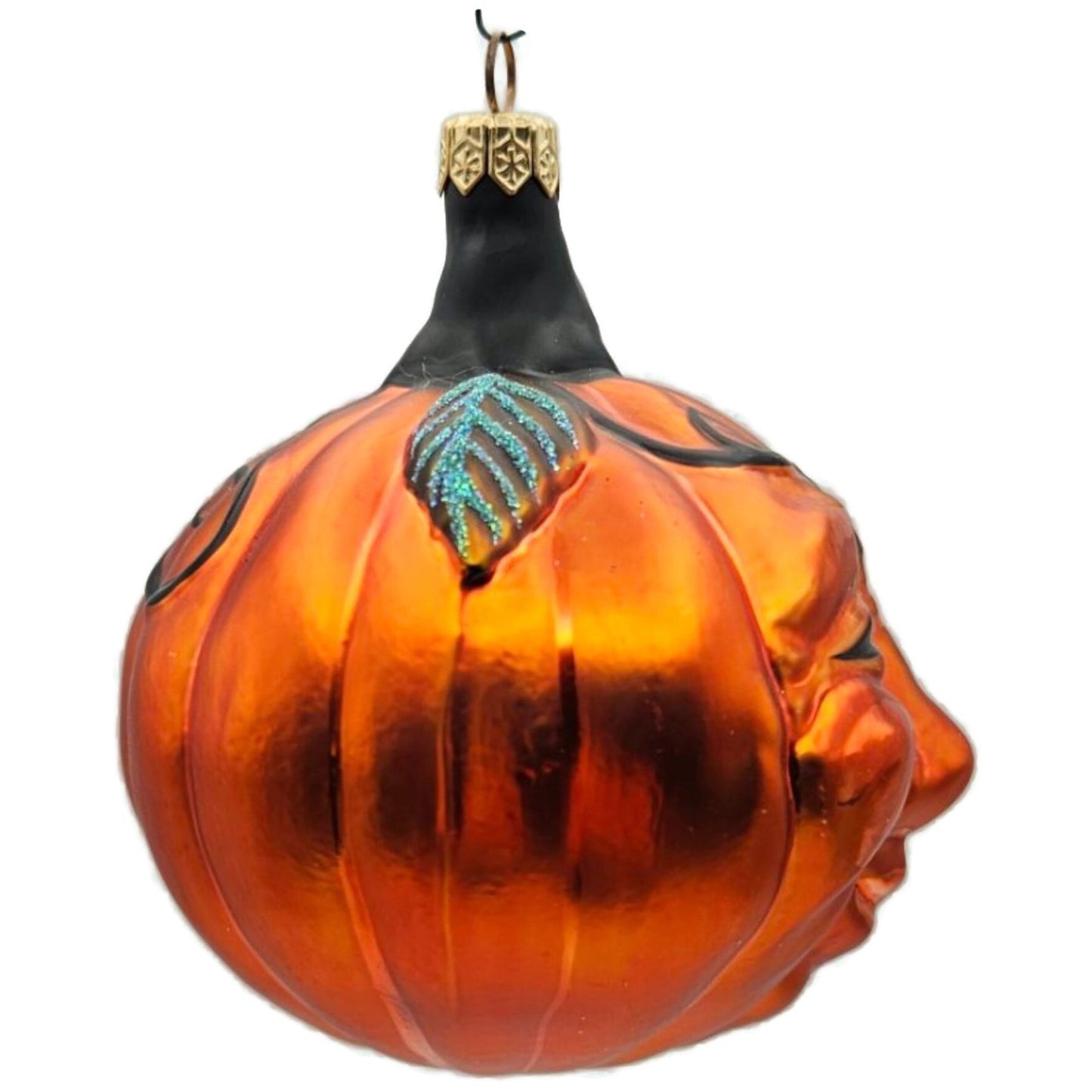 Patricia Breen Halloween Fanciful Pumpkin Orange Matte Christmas Ornament 9812