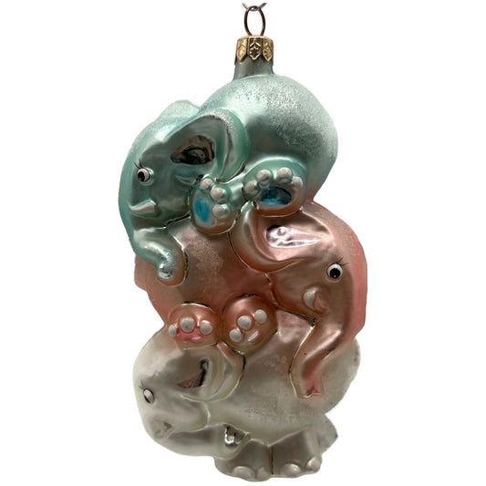 Christopher Radko Ton of Fun Elephants Stack Christmas Tree Ornament 98-180-0