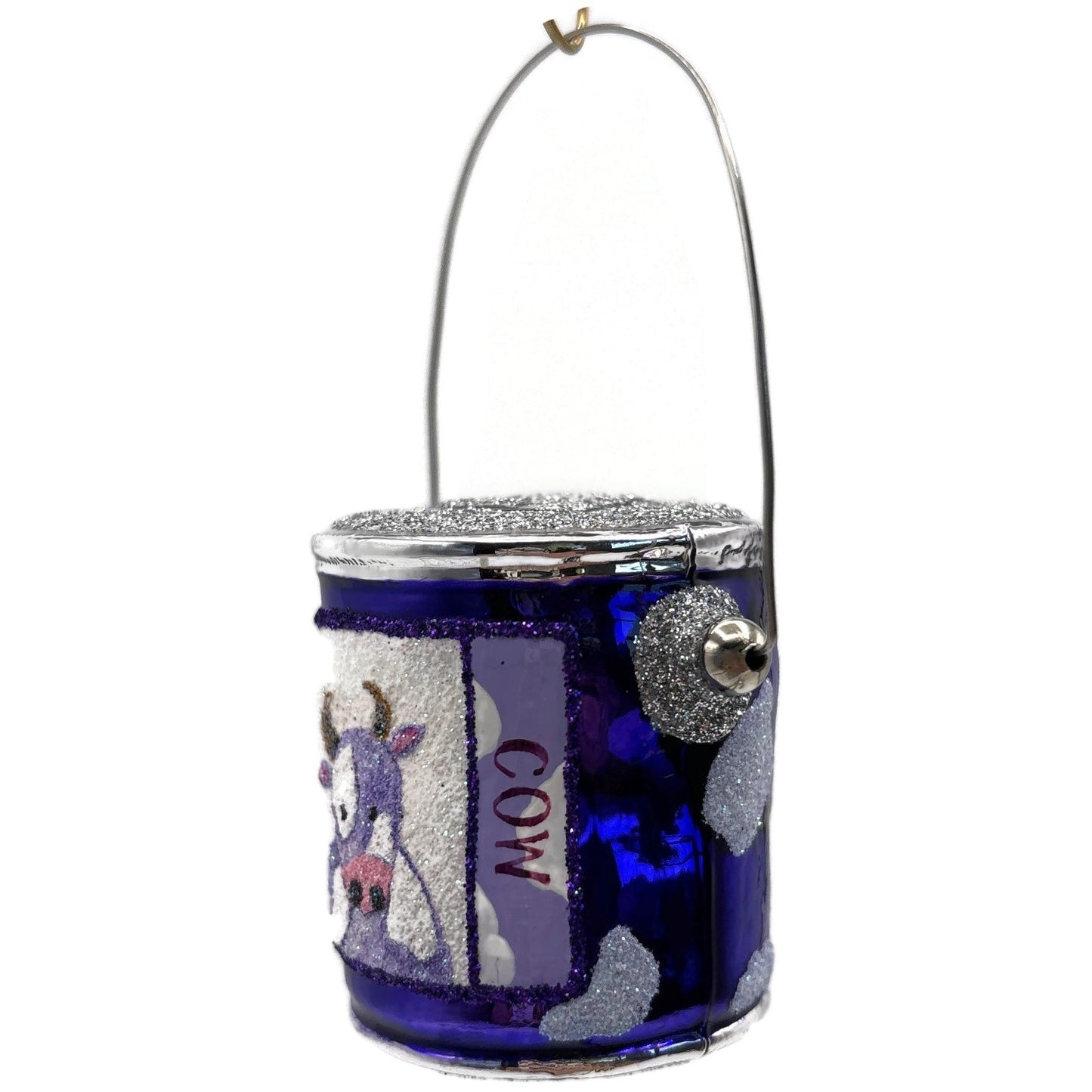 Patricia Breen Colourful Quarts Purple Cow Art Christmas Tree Ornament CATZ