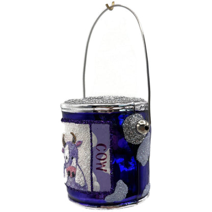 Patricia Breen Colourful Quarts Purple Cow Art Christmas Tree Ornament CATZ