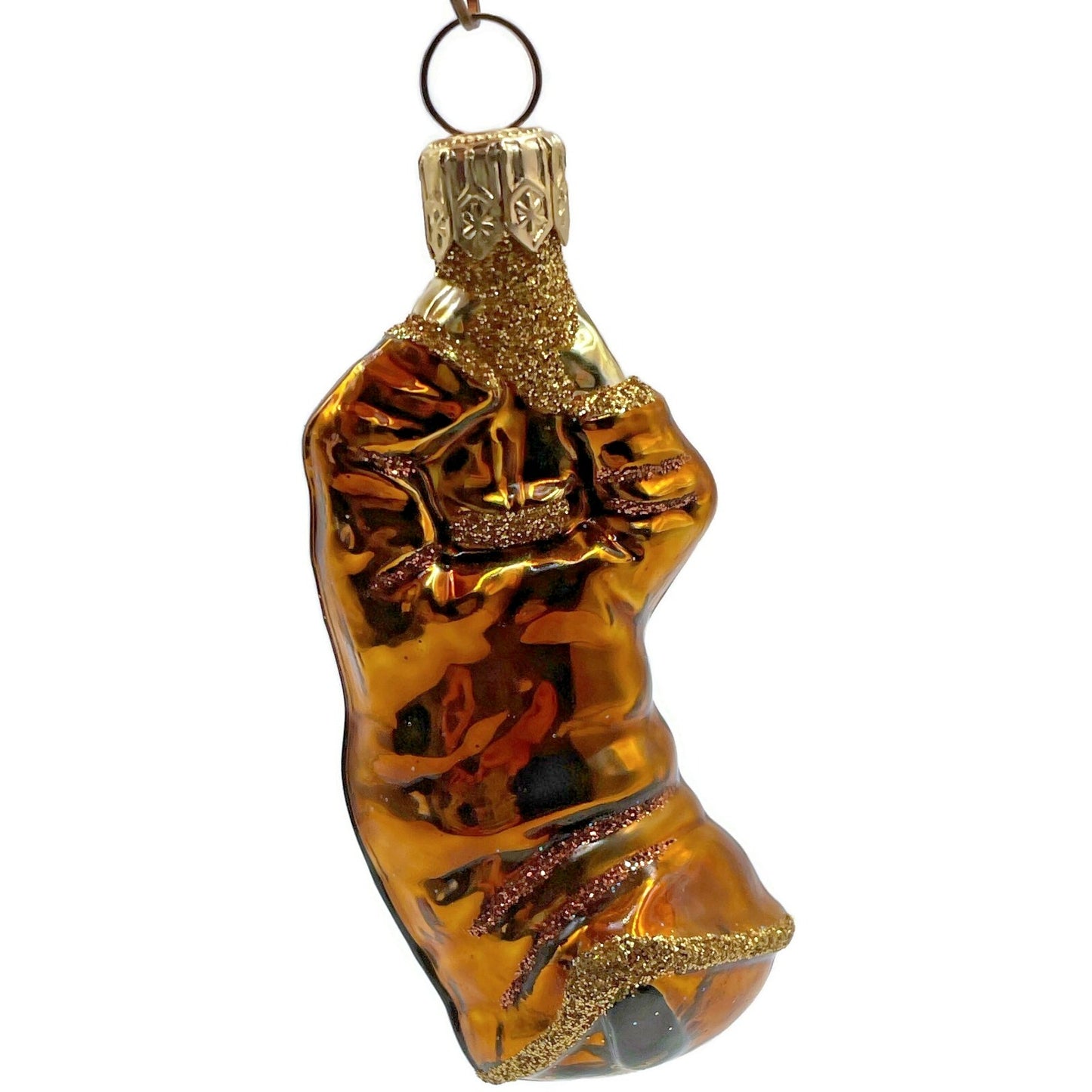 Patricia Breen Into the Blue Santa Claus Peach Balloon Spring Christmas Ornament