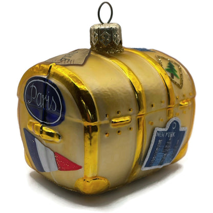 Patricia Breen Bon Voyage Gold Atlanta Cairo Rio Travel Christmas Ornament 9903