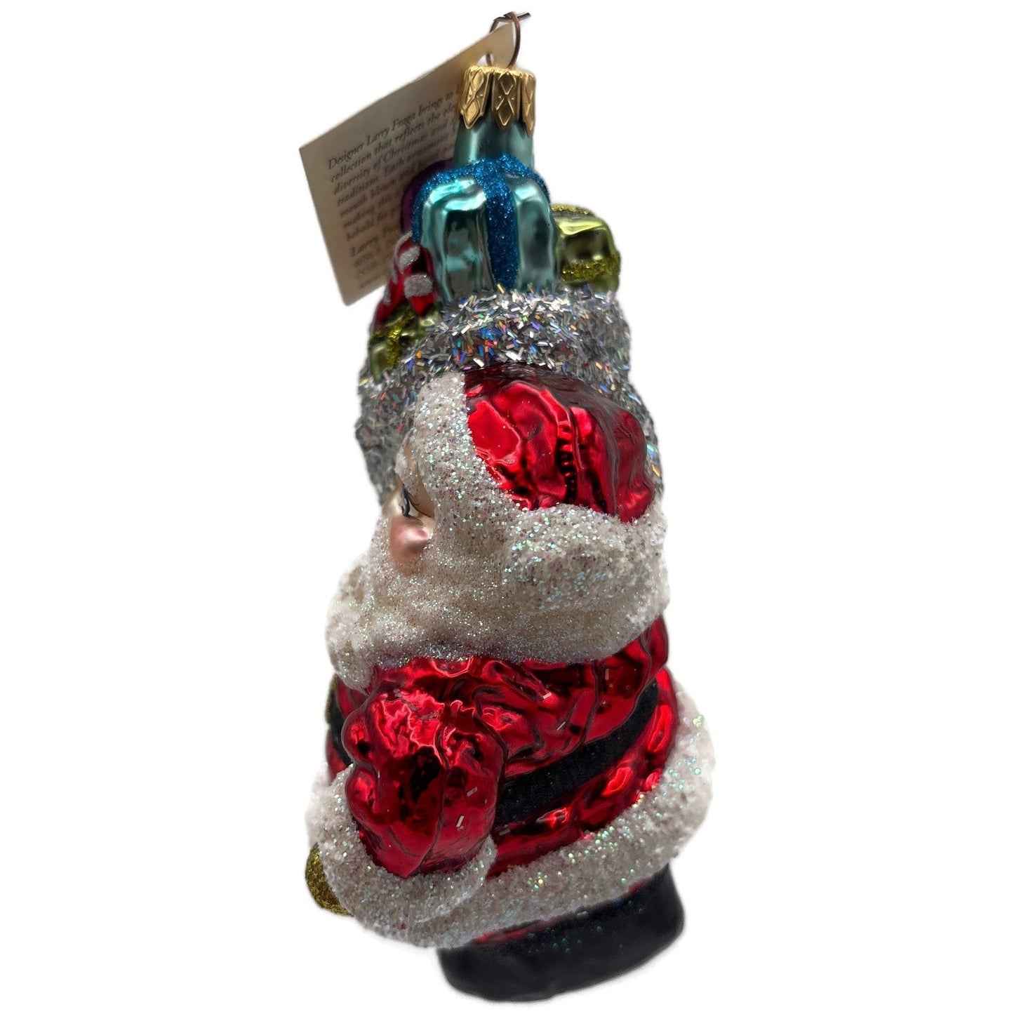 Larry Fraga A Sack Full Of Goodies Glitter Series Santa Claus Christmas Ornament