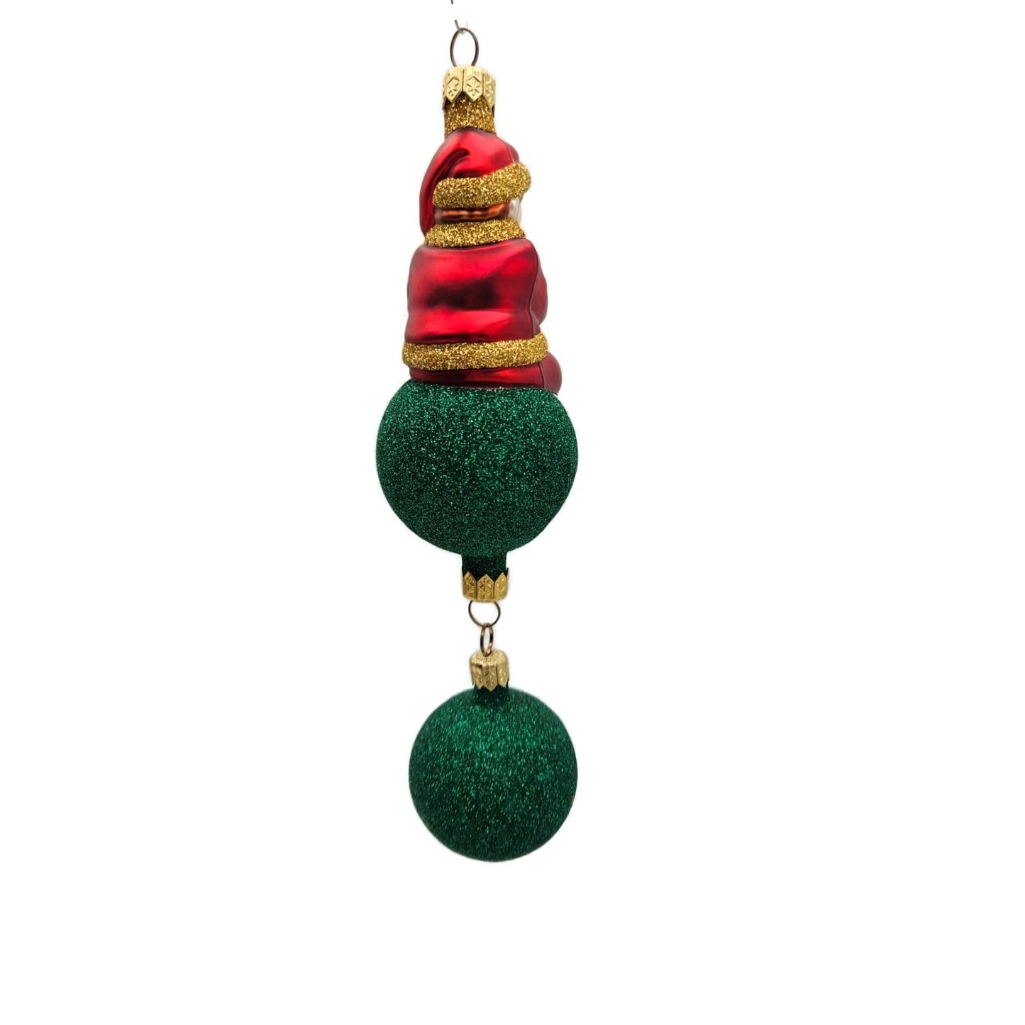 Patricia Breen Jingles the Elf Red Suit Green Ball Christmas Holiday Ornament
