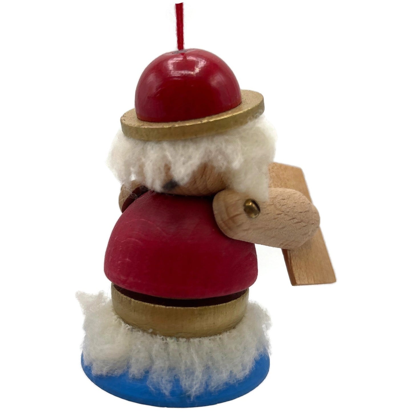 Steinbach St Peter German Wooden Christmas Ornament Red Gold Vintage