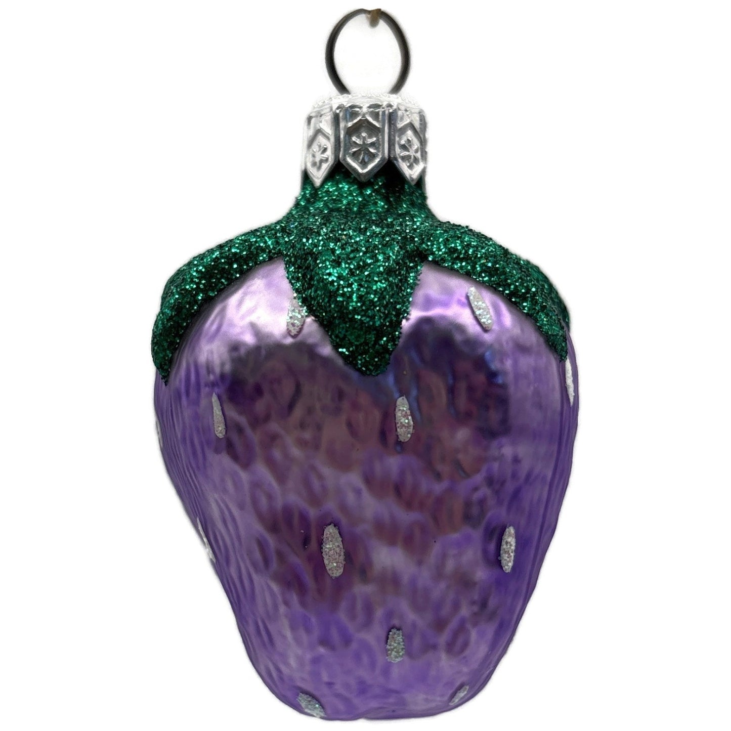 Patricia Breen Frosted Strawberry Lavender Spring Fruit Christmas Ornament CATZ