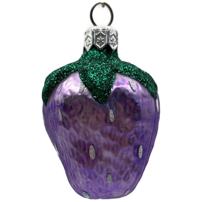 Patricia Breen Frosted Strawberry Lavender Spring Fruit Christmas Ornament CATZ
