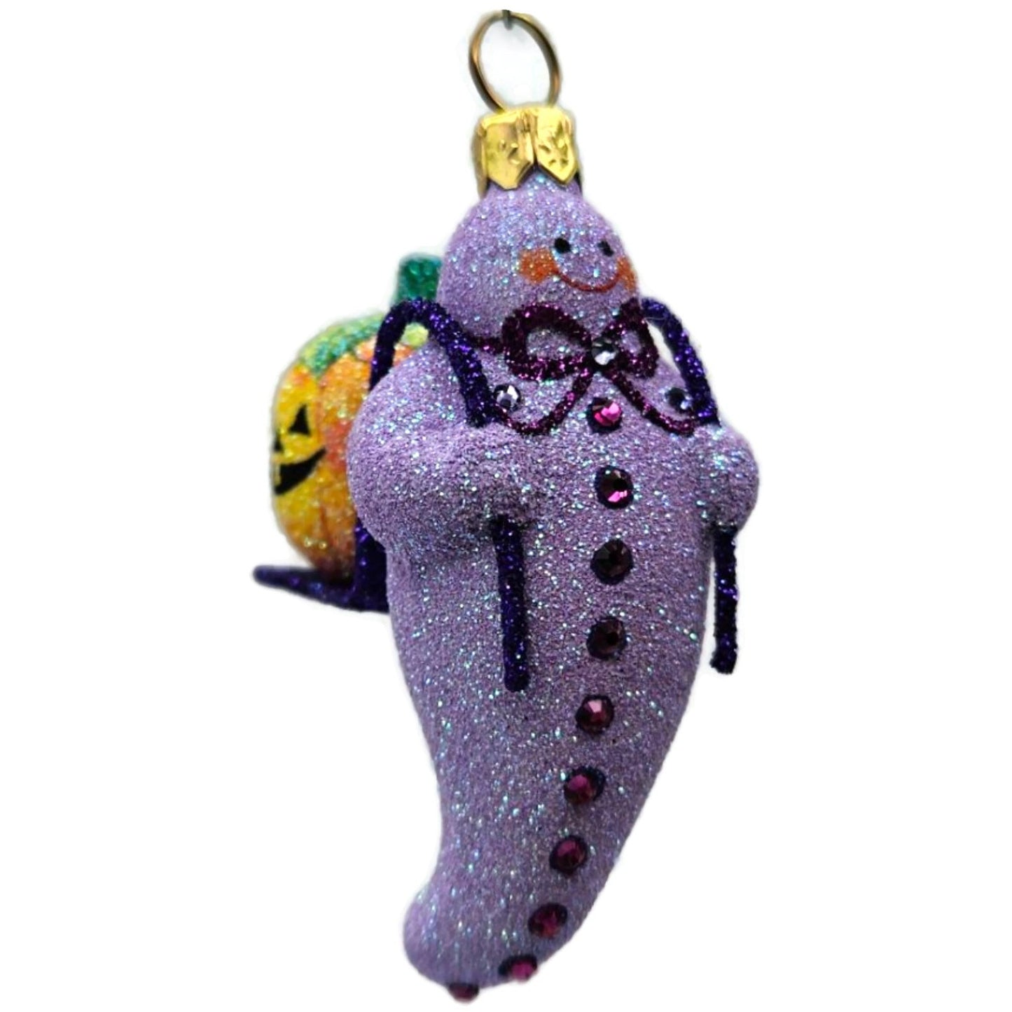 Patricia Breen Halloween Delivery Violet Purple Pumpkin Christmas Tree Ornament