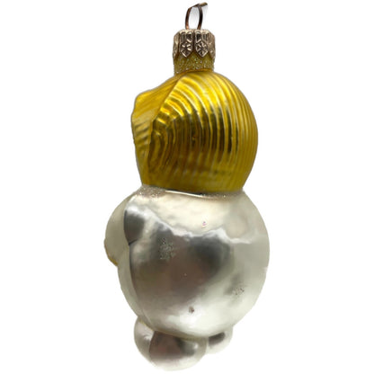 Patricia Breen Snowbaby Yellow Snowflakes Snowman Christmas Tree Ornament