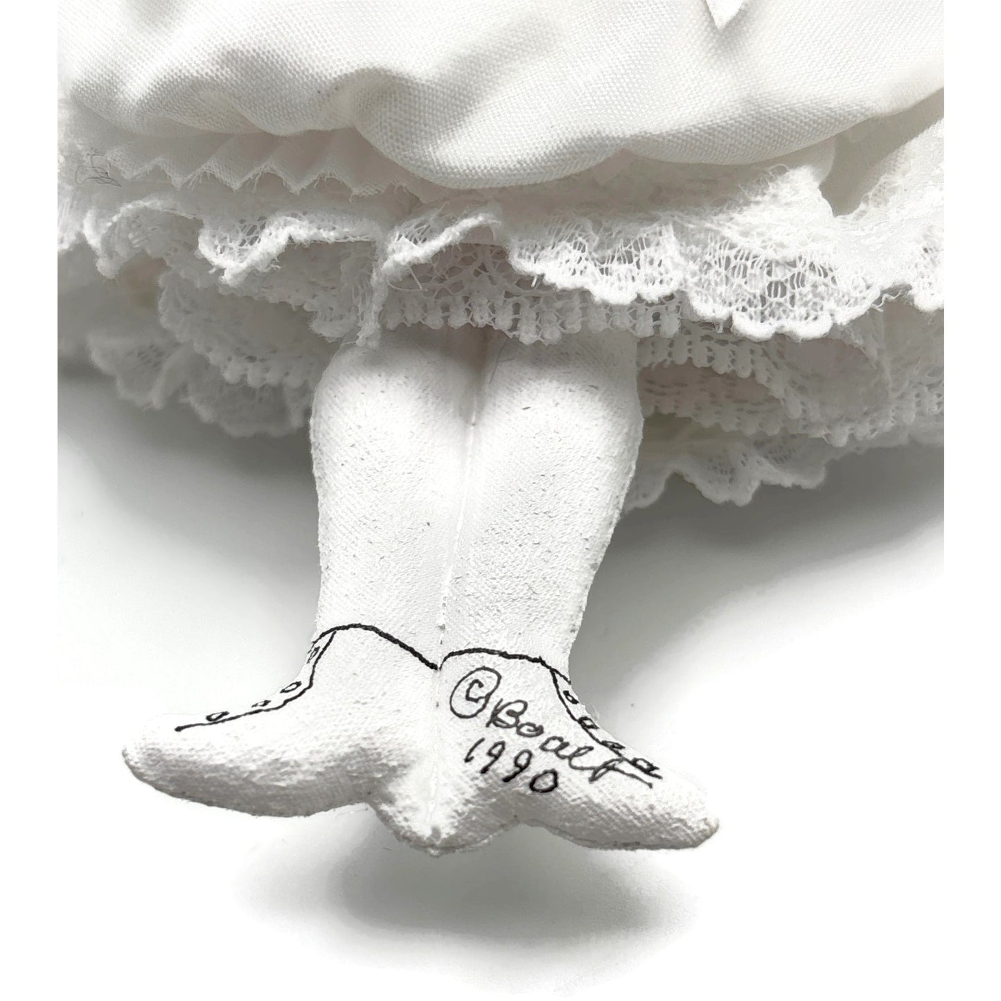 Gladys Boalt Queen Alice White Alice in Wonderland Signed Christmas Ornament