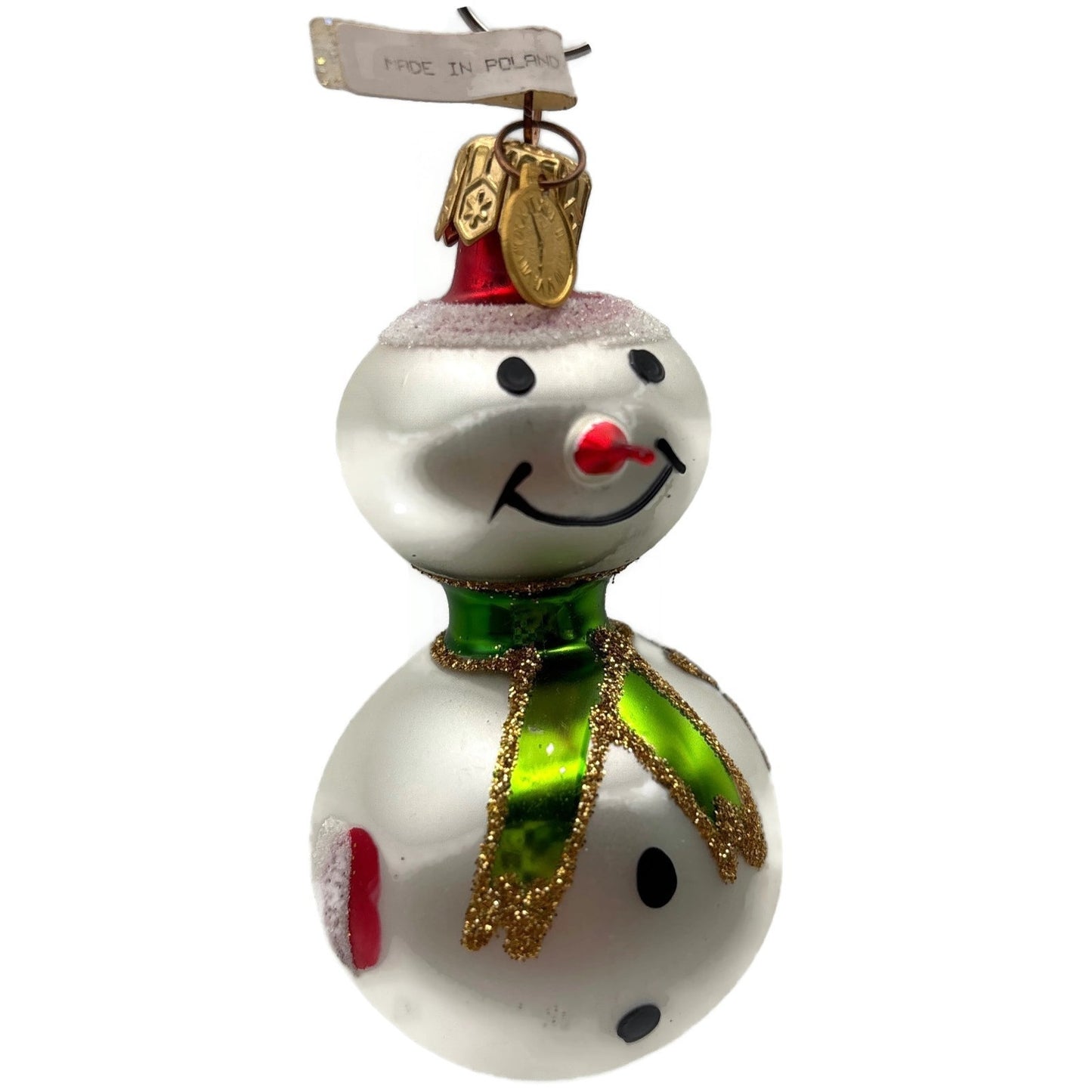 Miniature Snowman White Poland Christmas Tree Ornament Department 56