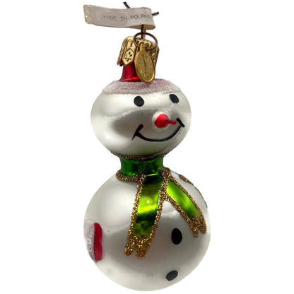 Miniature Snowman White Poland Christmas Tree Ornament Department 56