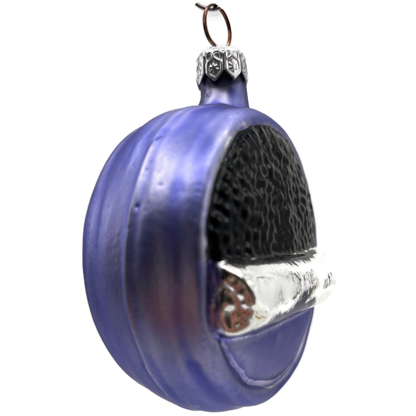 Patricia Breen Caviar Tin Lavender Violet Fish Egg Glass Christmas Ornament 9606