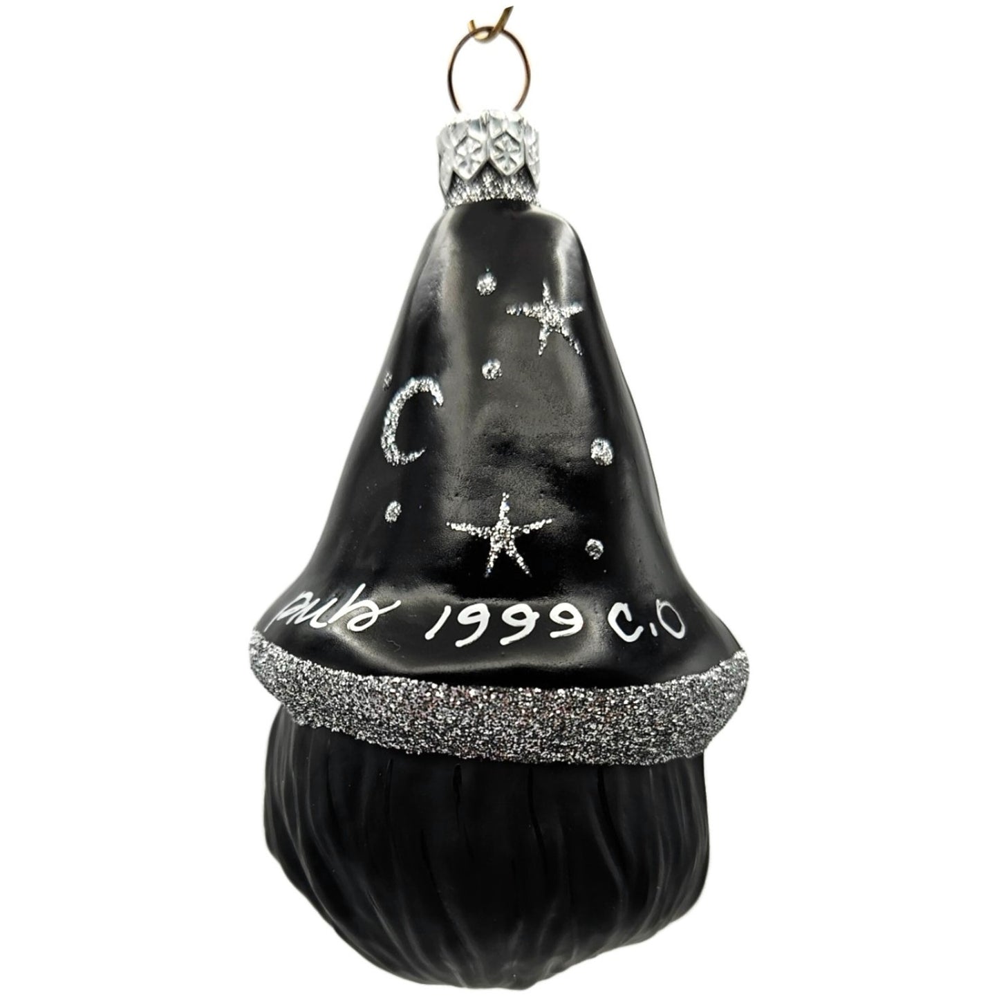 Patricia Breen Witch Hazel Black Hat Silver Moon Stars Halloween Ornament CO