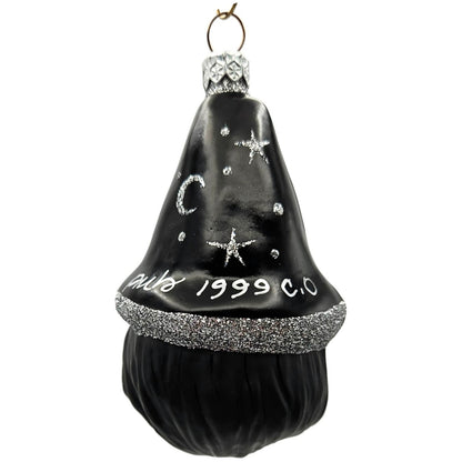 Patricia Breen Witch Hazel Black Hat Silver Moon Stars Halloween Ornament CO
