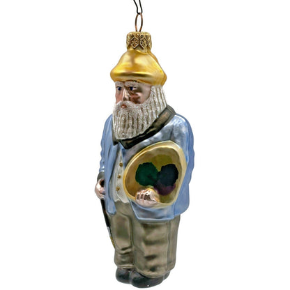 Patricia Breen M Claude Monet Blue Artist Palette Christmas Tree Ornament AIC