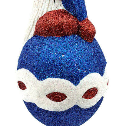 Patricia Breen Faberge Santa Claus Red White Blue Christmas Holiday Ornament