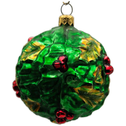 Christopher Radko Holly Frost Berry Green Christmas Tree Ornament 97-135-0