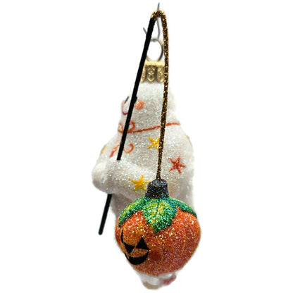 Patricia Breen Phantom Catch Orange Pumpkin White Stars Halloween Ornament 2741