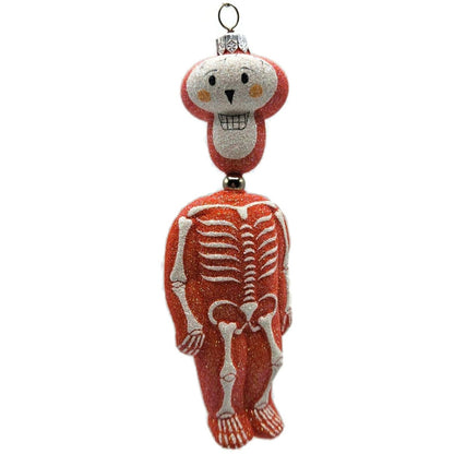 Patricia Breen Kinetic Skelton Orange Halloween Christmas Tree Ornament 2325