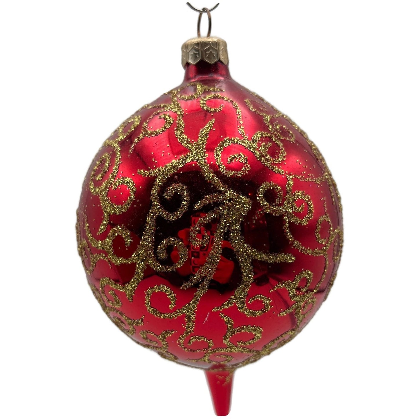Christopher Radko Rhapsody Red Gold Drop Christmas Tree Ornament 96-260-0