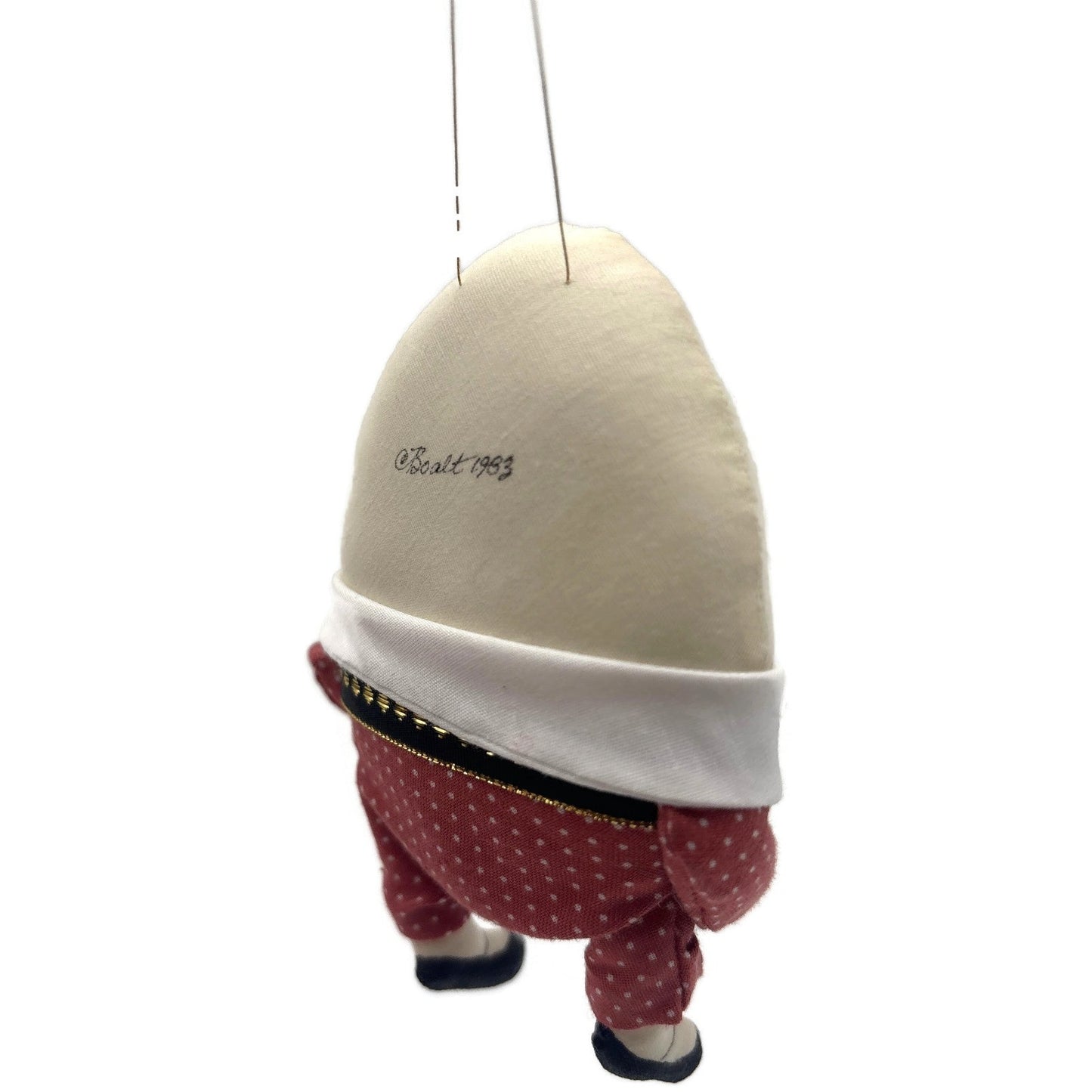 Gladys Boalt Humpty Dumpty Alice In Wonderland Fabric Christmas Ornament Signed